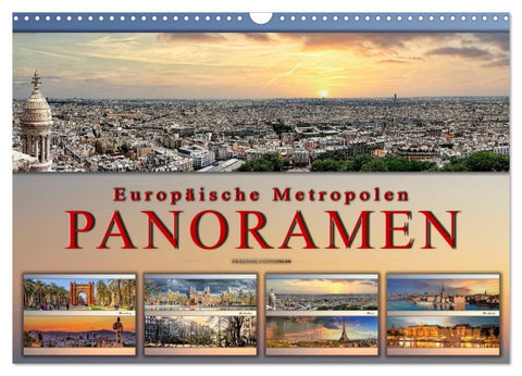 Europäische Metropolen - Panoramen (Wandkalender 2026 DIN A3 quer), CALVENDO Monatskalender