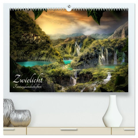Zwielicht - Fantasylandschaften (hochwertiger Premium Wandkalender 2027 DIN A2 quer), Kunstdruck in Hochglanz