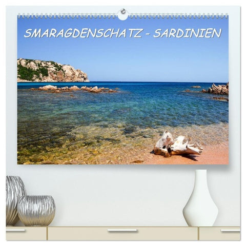 SMARAGDENSCHATZ - SARDINIEN (hochwertiger Premium Wandkalender 2027 DIN A2 quer), Kunstdruck in Hochglanz