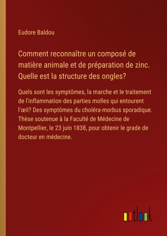 Comment reconnaître un composé de matière animale et de préparation de zinc. Quelle est la structure des ongles?