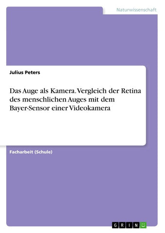 Das Auge als Kamera. Vergleich der Retina des menschlichen Auges mit dem Bayer-Sensor einer Videokamera