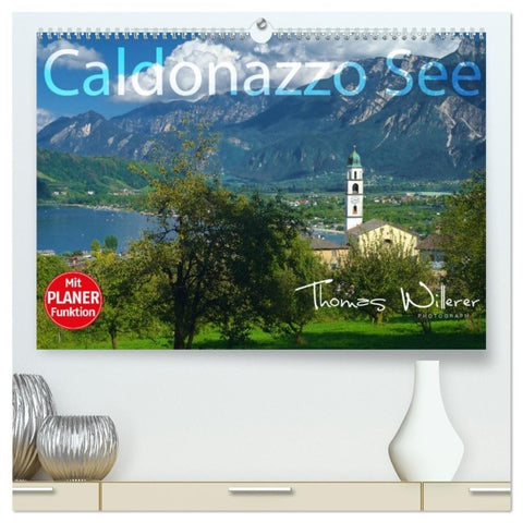 Caldonazzo See (hochwertiger Premium Wandkalender 2027 DIN A2 quer), Kunstdruck in Hochglanz