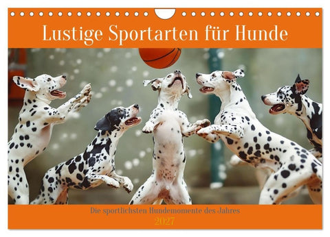 Lustige Sportarten für Hunde (Wandkalender 2027 DIN A4 quer), CALVENDO Monatskalender