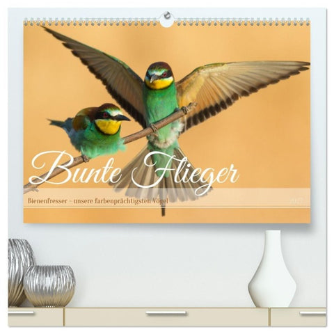 Bunte Flieger (hochwertiger Premium Wandkalender 2027 DIN A2 quer), Kunstdruck in Hochglanz