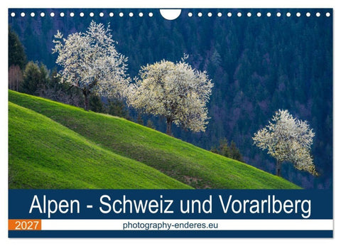 Alpen - Schweiz und Vorarlberg (Wandkalender 2027 DIN A4 quer), CALVENDO Monatskalender