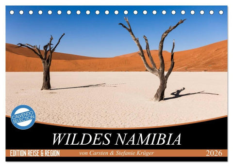 Wildes Namibia (Tischkalender 2026 DIN A5 quer), CALVENDO Monatskalender