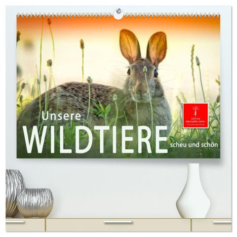 Unsere Wildtiere - scheu und schön (hochwertiger Premium Wandkalender 2027 DIN A2 quer), Kunstdruck in Hochglanz