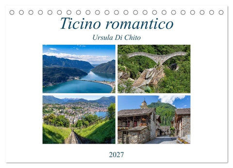 Ticino romantico (Tischkalender 2027 DIN A5 quer), CALVENDO Monatskalender