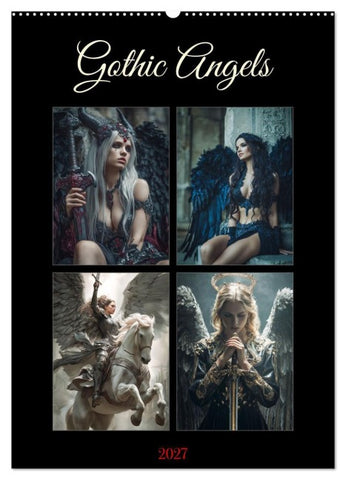 Gothic Angels (Wandkalender 2027 DIN A2 hoch), CALVENDO Monatskalender