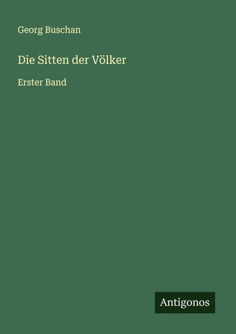 Die Sitten der Völker