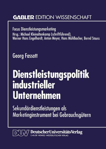 Dienstleistungspolitik industrieller Unternehmen