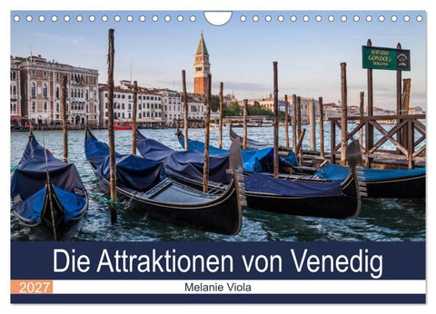 Die Attraktionen von Venedig (Wandkalender 2027 DIN A4 quer), CALVENDO Monatskalender