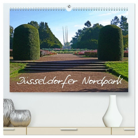 Düsseldorfer Nordpark (hochwertiger Premium Wandkalender 2027 DIN A2 quer), Kunstdruck in Hochglanz