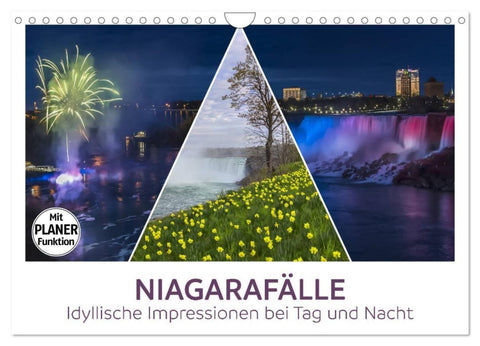 NIAGARAFÄLLE Idyllische Impressionen bei Tag und Nacht (Wandkalender 2027 DIN A4 quer), CALVENDO Monatskalender
