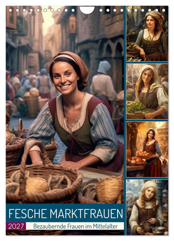 Fesche Marktfrauen (Wandkalender 2027 DIN A4 hoch), CALVENDO Monatskalender
