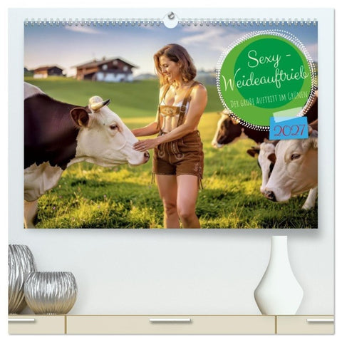 Sexy - Weideauftrieb (hochwertiger Premium Wandkalender 2027 DIN A2 quer), Kunstdruck in Hochglanz