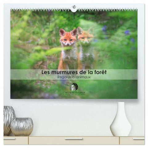 Les murmures de la forêt - Regards d'animaux (Calendrier mural haut de gamme 2027 DIN A2 vertical), CALVENDO calendrier mensuel