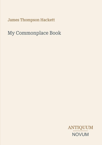 My Commonplace Book