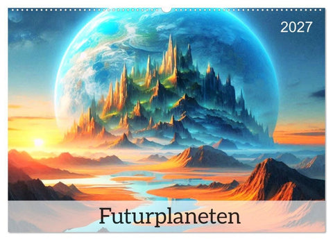 Futurplaneten (Wandkalender 2027 DIN A2 quer), CALVENDO Monatskalender