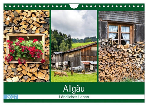 Allgäu - Landliches Leben (Wandkalender 2027 DIN A4 quer), CALVENDO Monatskalender