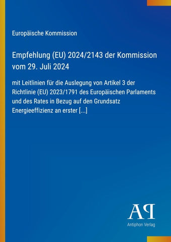 Empfehlung (EU) 2024/2143 der Kommission vom 29. Juli 2024