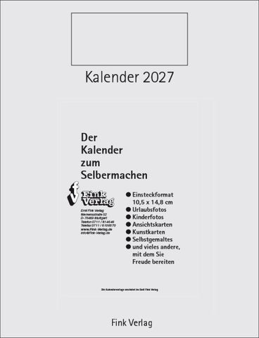 Kalender zum Selbermachen 2027