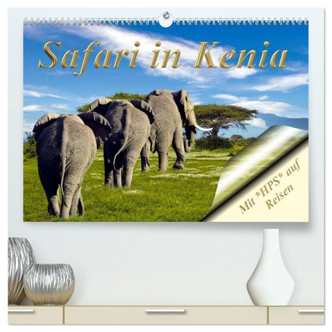 Safari in Kenia (hochwertiger Premium Wandkalender 2027 DIN A2 quer), Kunstdruck in Hochglanz