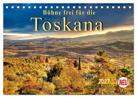 Bühne frei für die Toskana (Tischkalender 2027 DIN A5 quer), CALVENDO Monatskalender