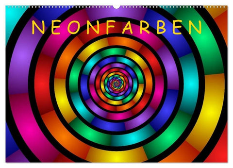 Neonfarben (Wandkalender 2027 DIN A2 quer), CALVENDO Monatskalender