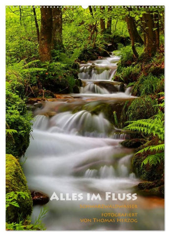Alles im Fluss - Schwarzwaldwasser (Wandkalender 2026 DIN A2 hoch), CALVENDO Monatskalender