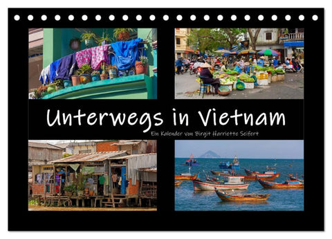 Unterwegs in Vietnam (Tischkalender 2026 DIN A5 quer), CALVENDO Monatskalender