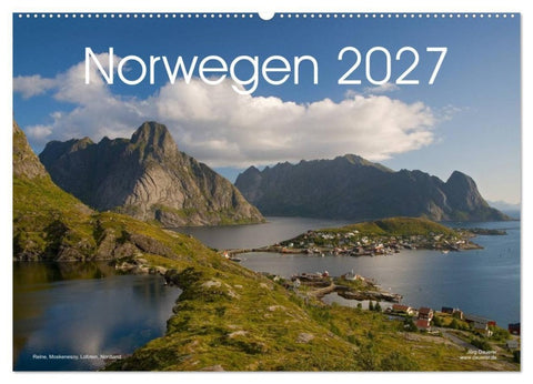 Norwegen (Wandkalender 2027 DIN A2 quer), CALVENDO Monatskalender