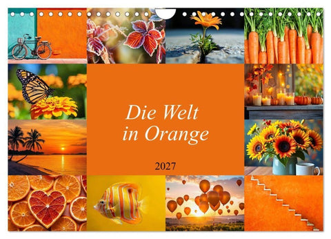 Die Welt in Orange (Wandkalender 2027 DIN A4 quer), CALVENDO Monatskalender