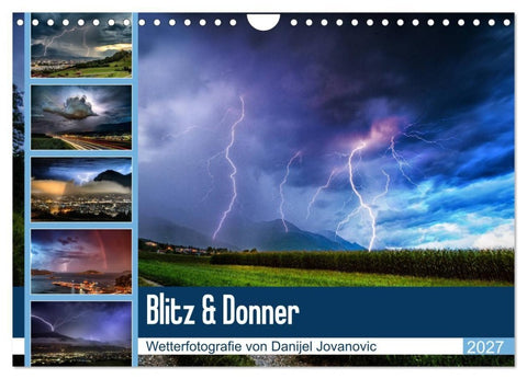 Blitz & Donner (Wandkalender 2027 DIN A4 quer), CALVENDO Monatskalender
