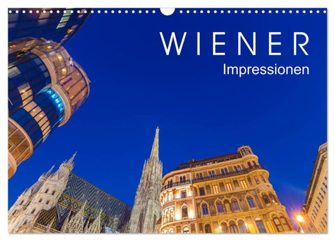 W I E N E R Impressionen (Wandkalender 2026 DIN A3 quer), CALVENDO Monatskalender