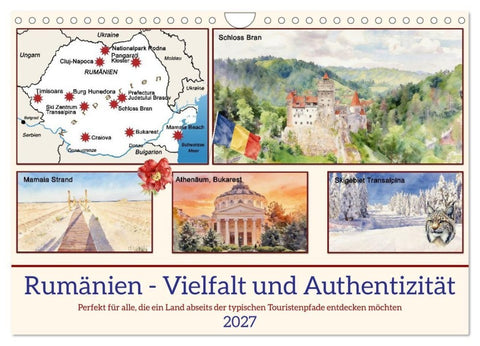 Rumänien - Vielfalt und Authentizität (Wandkalender 2027 DIN A4 quer), CALVENDO Monatskalender