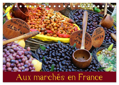 Aux marchés en France (Calendrier de bureau 2026 DIN A5 vertical), CALVENDO calendrier mensuel