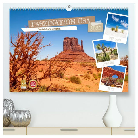 FASZINATION USA Geniale Landschaften (hochwertiger Premium Wandkalender 2027 DIN A2 quer), Kunstdruck in Hochglanz