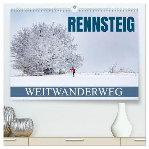 Rennsteig - Weitwanderweg (hochwertiger Premium Wandkalender 2026 DIN A2 quer), Kunstdruck in Hochglanz