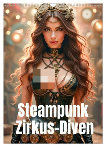 Steampunk Zirkus-Diven (Wandkalender 2027 DIN A3 hoch), CALVENDO Monatskalender
