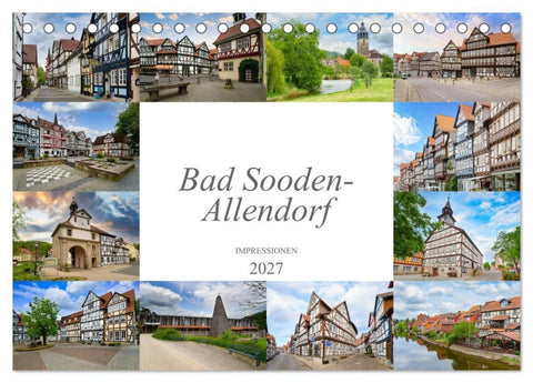 Bad Sooden-Allendorf Impressionen (Tischkalender 2027 DIN A5 quer), CALVENDO Monatskalender