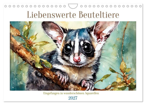 Liebenswerte Beuteltiere (Wandkalender 2027 DIN A4 quer), CALVENDO Monatskalender
