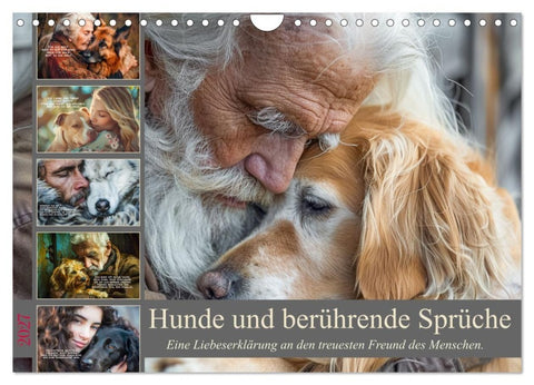 Hunde und berührende Sprüche (Wandkalender 2027 DIN A4 quer), CALVENDO Monatskalender