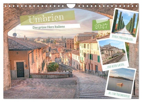 Umbrien - Das grüne Herz Italiens (Wandkalender 2027 DIN A4 quer), CALVENDO Monatskalender