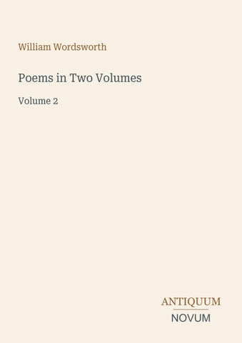 Poems in Two Volumes