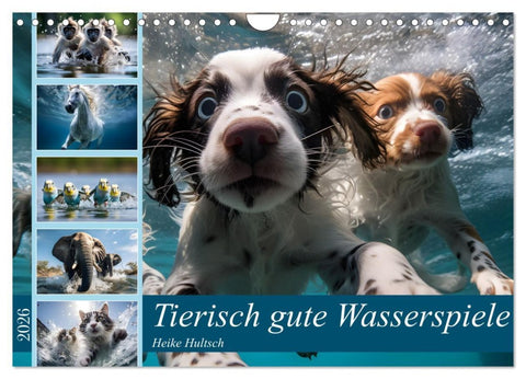 Tierisch gute Wasserspiele (Wandkalender 2026 DIN A4 quer), CALVENDO Monatskalender