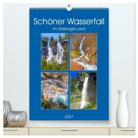 Schöner Wasserfall (hochwertiger Premium Wandkalender 2027 DIN A2 hoch), Kunstdruck in Hochglanz
