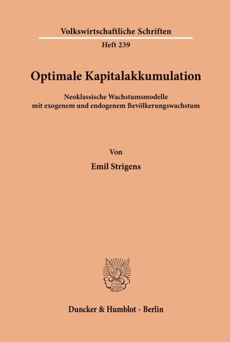 Optimale Kapitalakkumulation.
