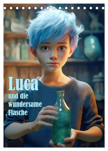 Luca und die wundersame Flasche (Tischkalender 2027 DIN A5 hoch), CALVENDO Monatskalender