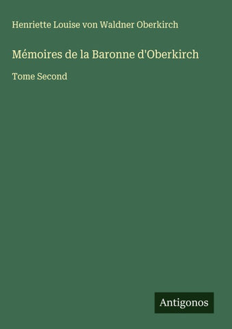 Mémoires de la Baronne d'Oberkirch